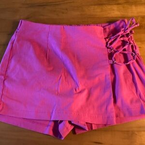 Like an Angel Pink Lace-Up skort